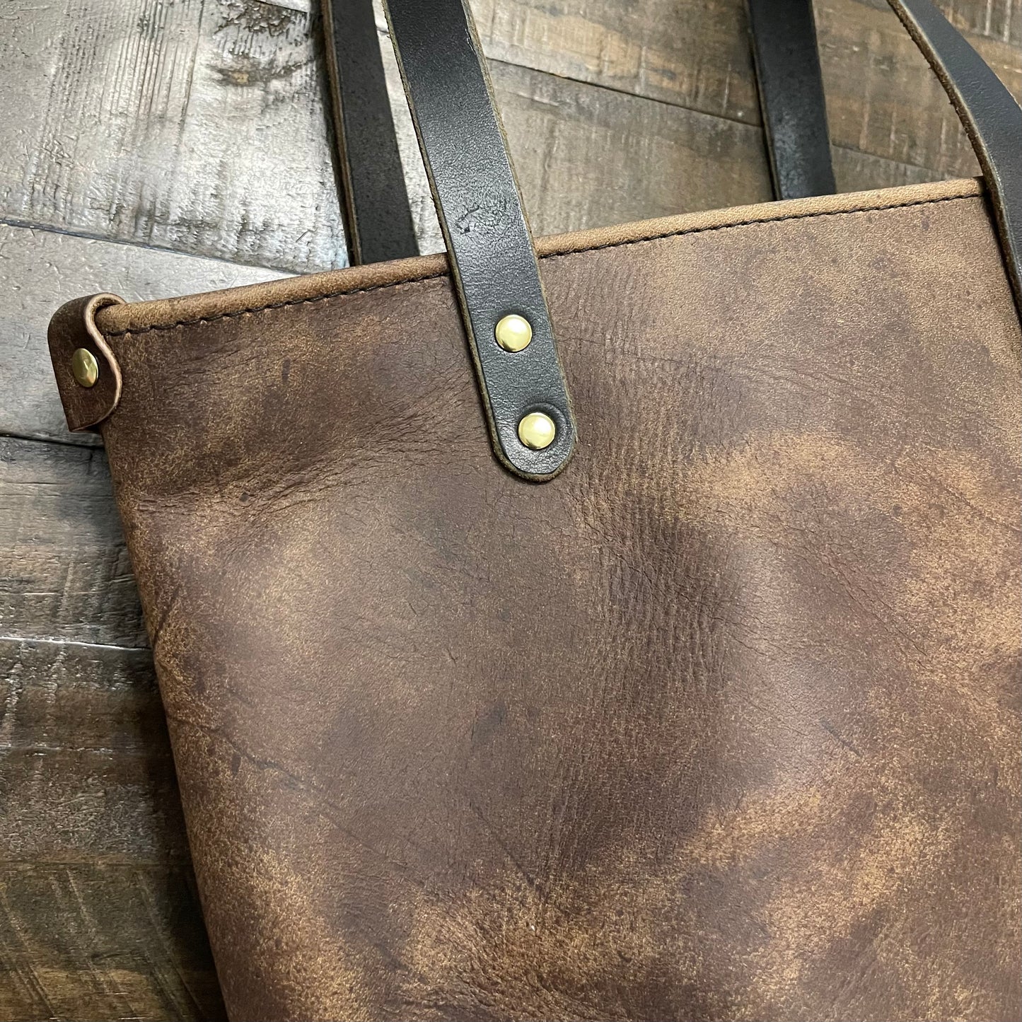 Crazy Horse Leather Tote Bag